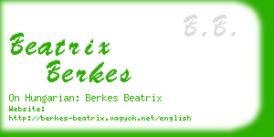 beatrix berkes business card